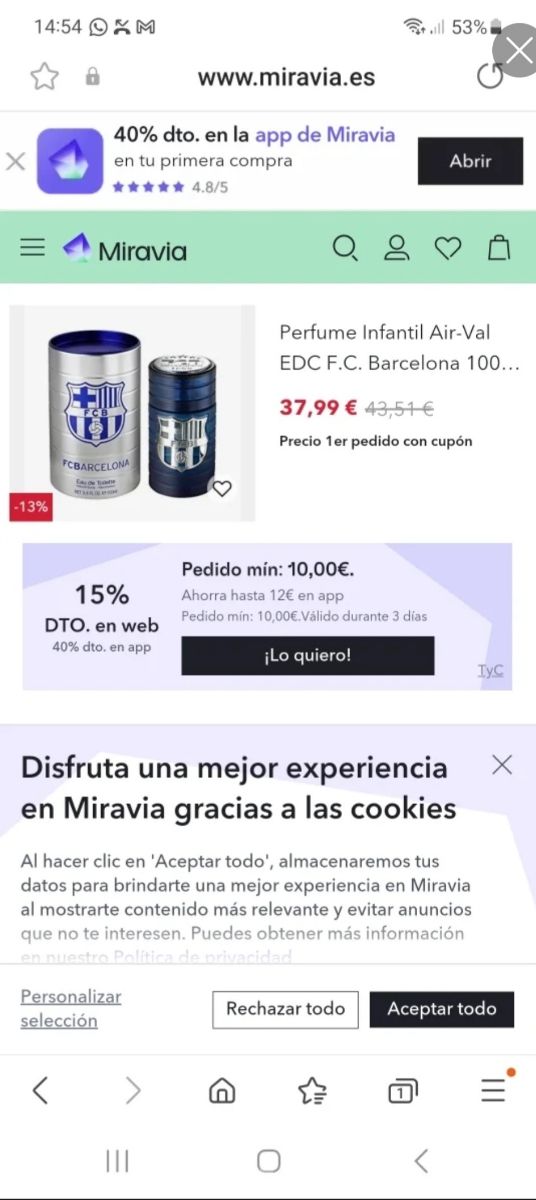 Perfume Air-val F.C Barcelona