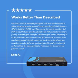 OREI UltraHD 4K @ 60 Hz 1 x 4 HDMI Splitter