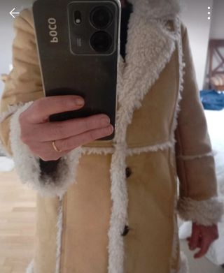 Abrigo borreguillo mujer Bershka 