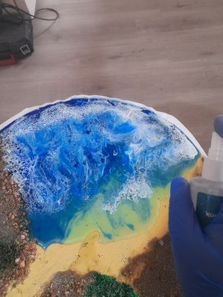 Mesa resina epoxi personalizada