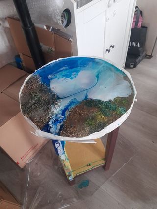 Mesa resina epoxi personalizada