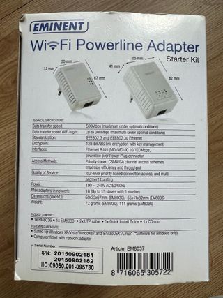 Adaptador y tarjeta de red Ethernet 500 Mbit/s
