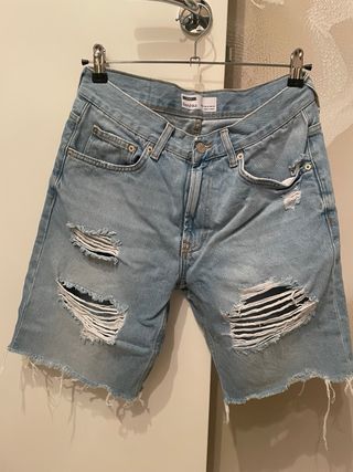 Pantalon corto Tejano Bershka