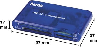 Hama USB lector tarjetas 35in1 Card Reader writer