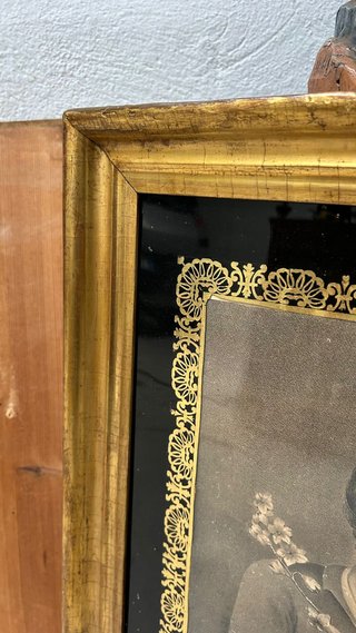 SAN JOSE, grabado litográfico con detalles dorado.