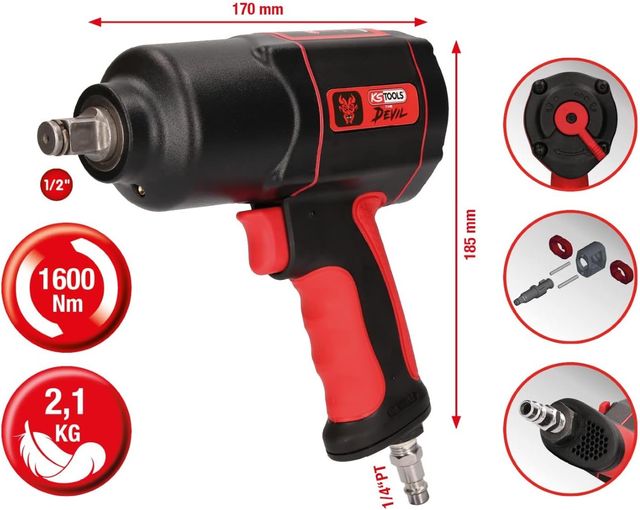 KS Tools 515.1200 Atornillador de impacto neumátic