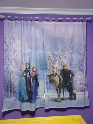 Funda Nordico, cortina y cojin de Frozen