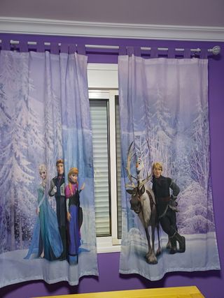 Funda Nordico, cortina y cojin de Frozen