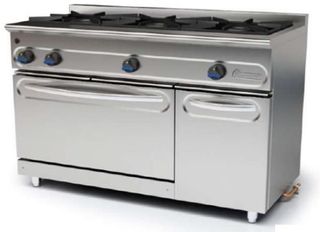 Cocina a gas de 3 fuegos con horno