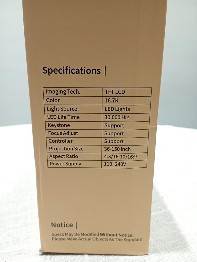 Proyector portátil Full HD 1080p 4K