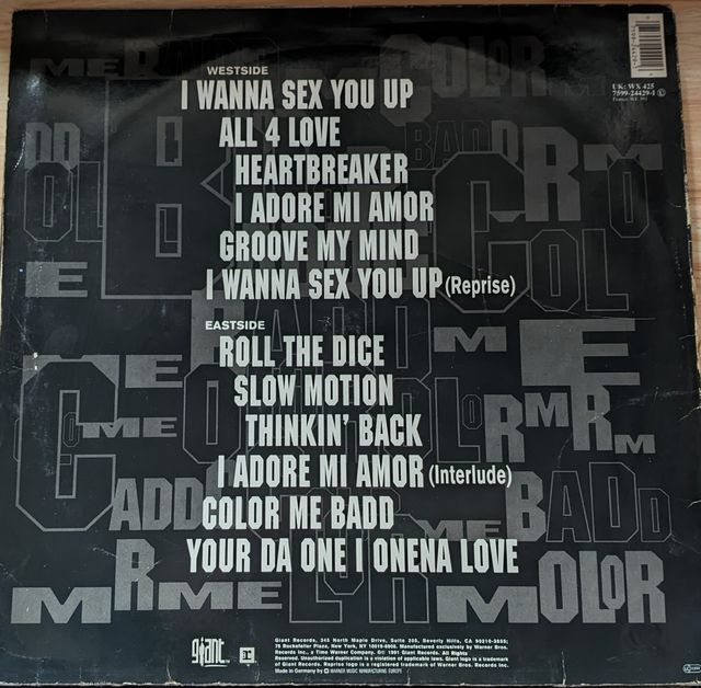 Disco de vinilo. Color me Badd