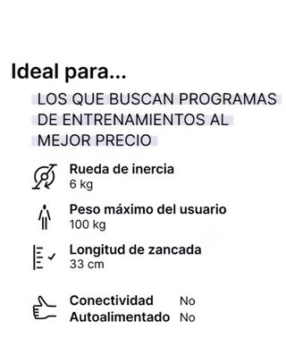 Bicicleta elíptica.
