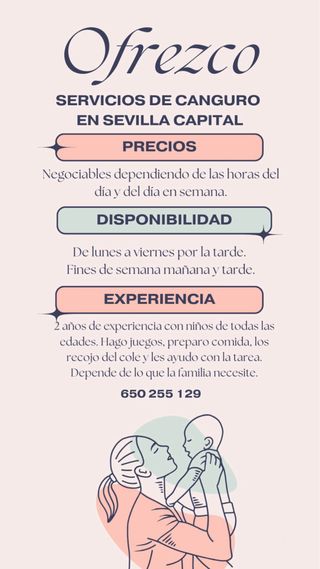 Servicio de canguro o niñera