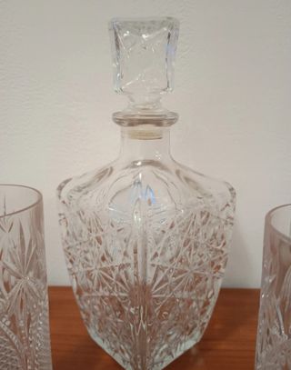 Set 6 bicchieri alti e bottiglia