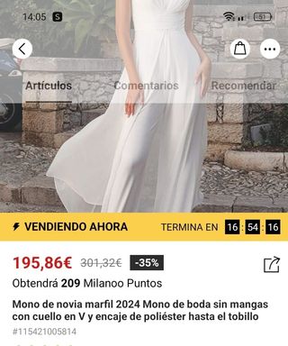 Vestido de novia marfil nuevo sin usar.