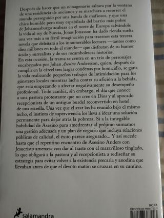 Novela policíaca de Jonás Jonasson.