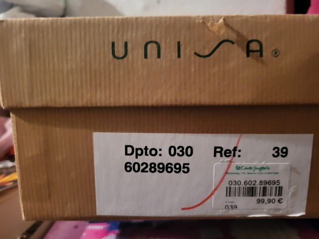 Zapato Unisa tacon camel