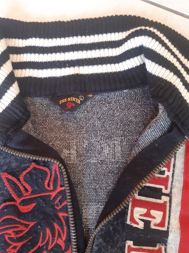 Cardigan con cerniera ragazzo taglia 14.