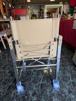 Sillas de comedor acero y piel