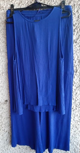 Completo estivo canottiera-pantalone blu