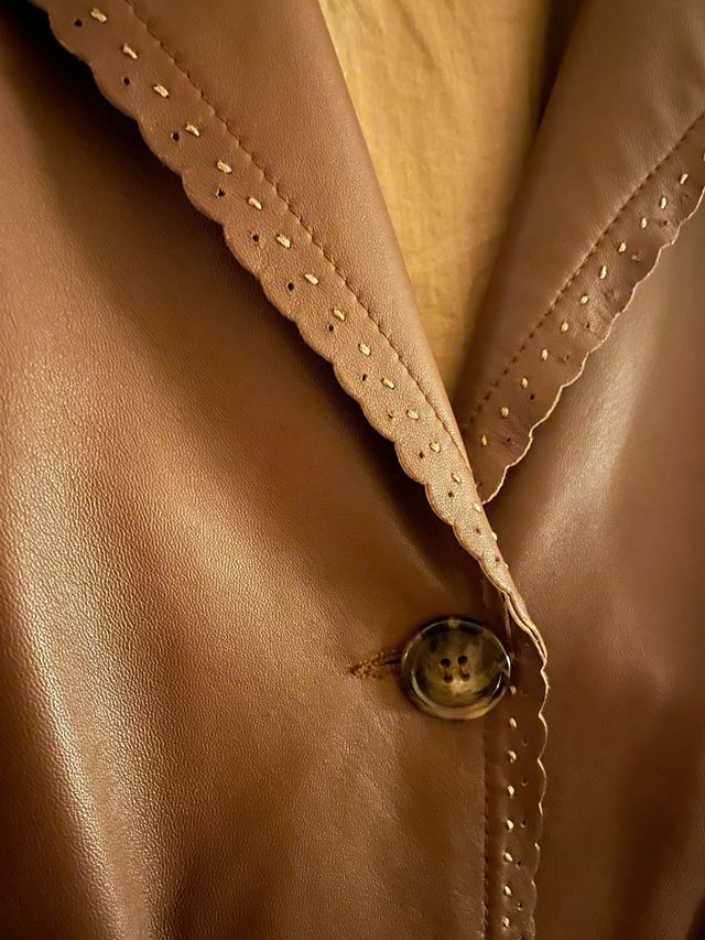 Giacca trench cappotto Conpibel vera pelle nappa