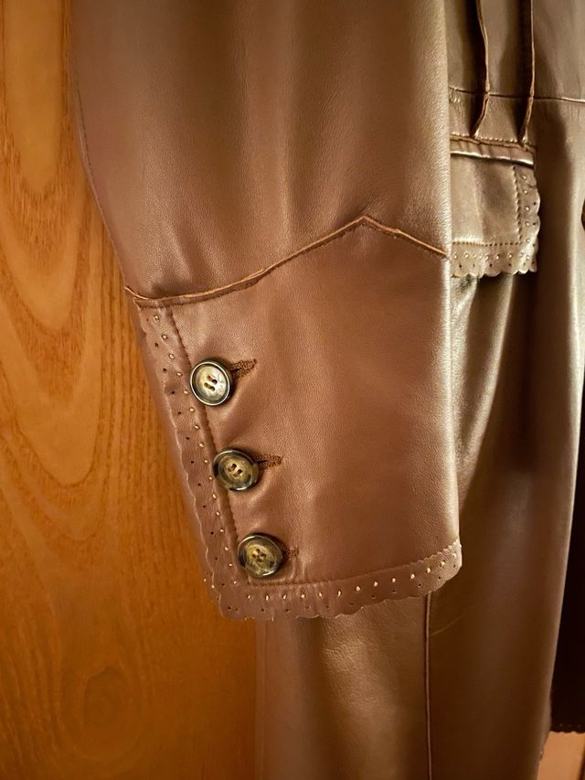 Giacca trench cappotto Conpibel vera pelle nappa