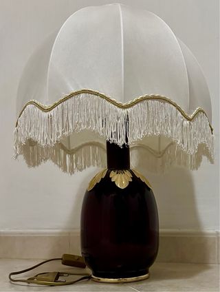 Lampada vintage porcellana e metallo