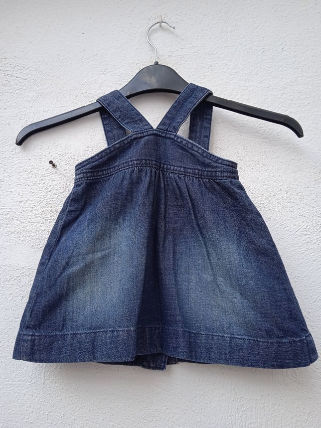 PICHI O VESTIDO VAQUERO AZUL T: 3-6 MESES