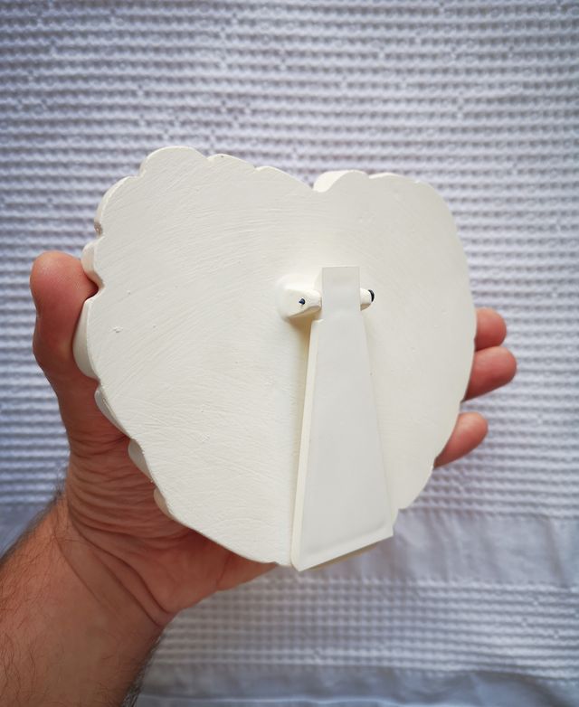 Cornice per foto in ceramica fiori rosa e bianchi