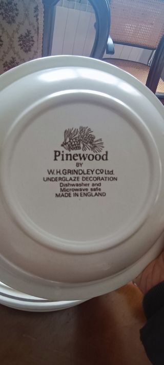 Vajilla  PINEWOOD completa+ juego cafe.