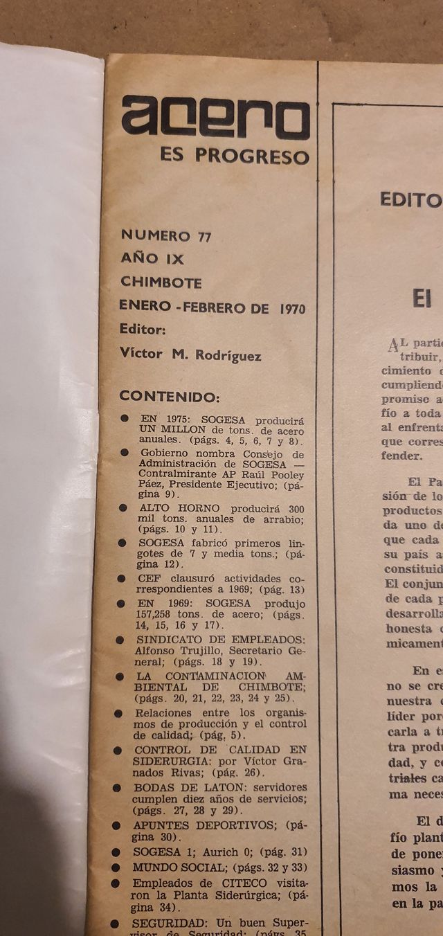ACERO ES PROGRESO - N°77/1970