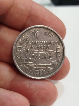 Oceanía de francesa moneda 