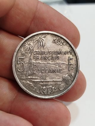 Oceanía de francesa moneda 