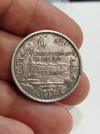 Oceanía de francesa moneda 