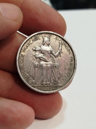 Oceanía de francesa moneda 