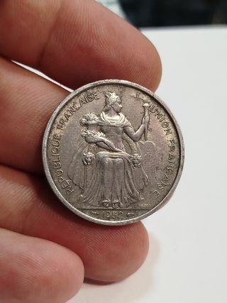 Oceanía de francesa moneda 