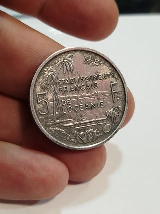 Oceanía de francesa moneda 