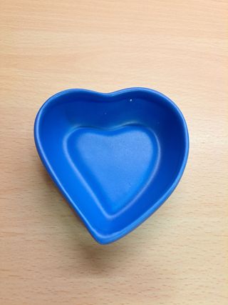 Contenitore/ portagioie Dino blu e oro a cuore