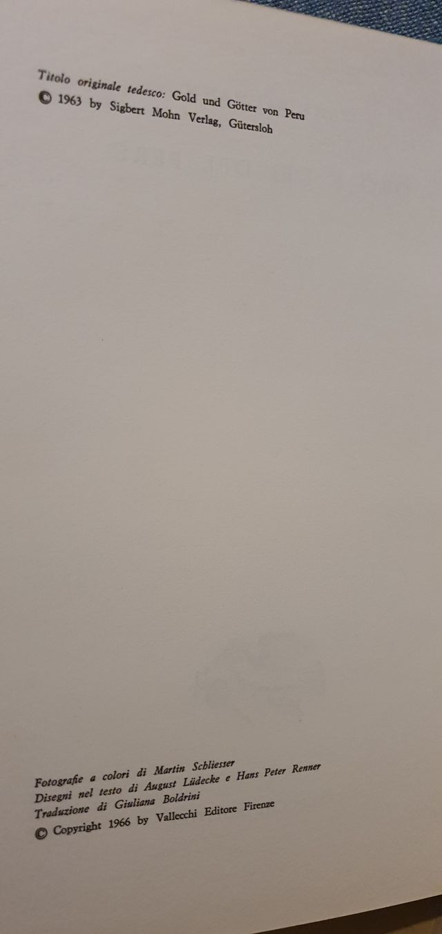 ORO E DEI DEL PERU' - H. BAUMANN
