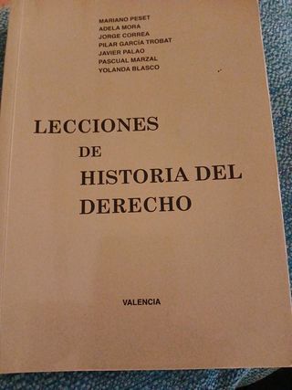 Lecciones De Historia Del Derecho