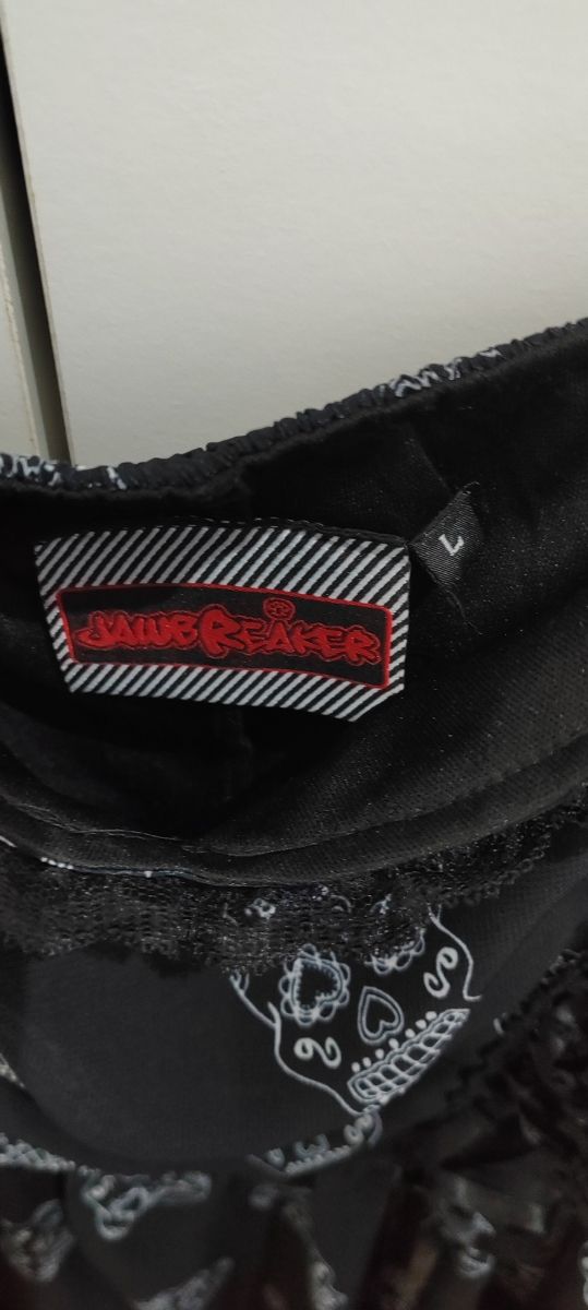 Vestido gótico calaveras encaje jawbreak