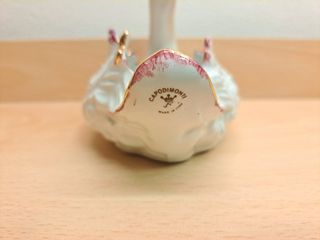 Soprammobile cigno Capodimonte A. Rotondo