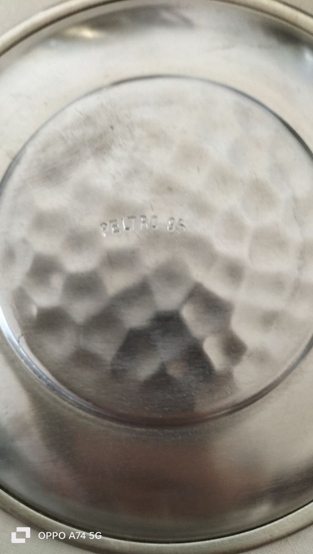 Set 6 tazzine caffè peltro e ceramica