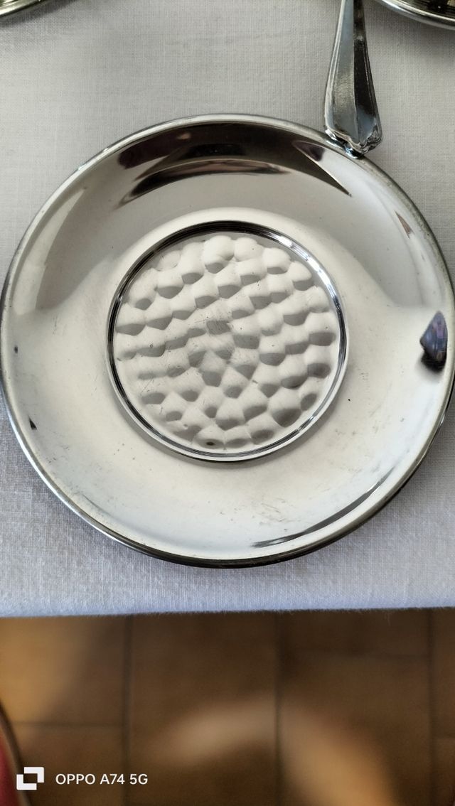 Set 6 tazzine caffè peltro e ceramica