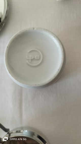 Set 6 tazzine caffè peltro e ceramica