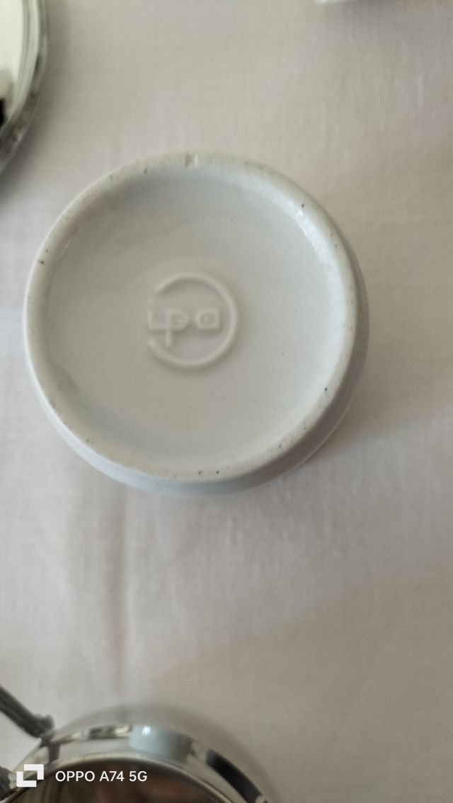 Set 6 tazzine caffè peltro e ceramica