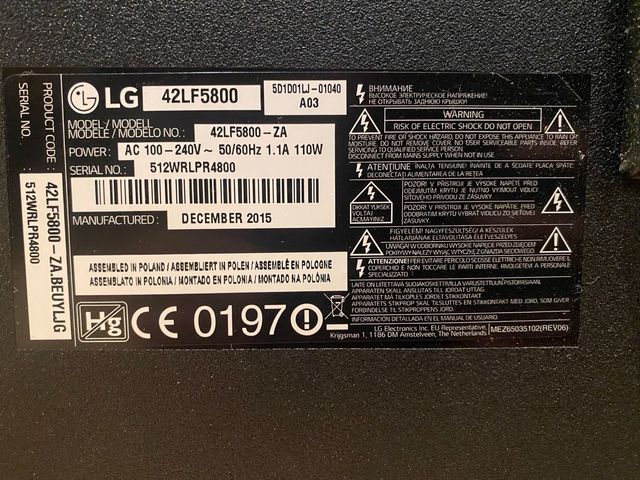 Television smart tv lg 42 pulgadas