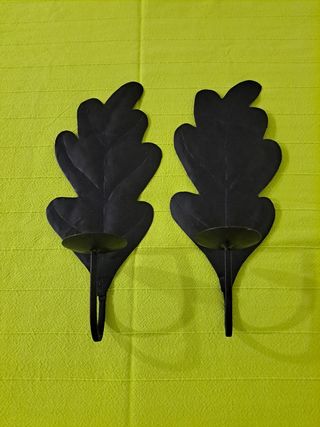 PORTAVELAS DE PARED - 2 UNIDADES - METAL.