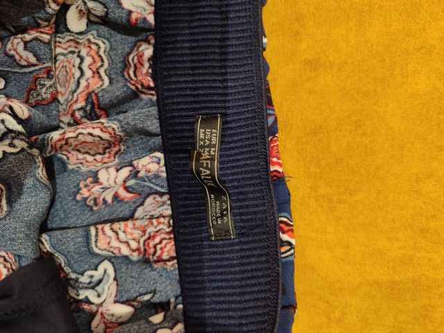 Falda Zara talla M azul y naranja