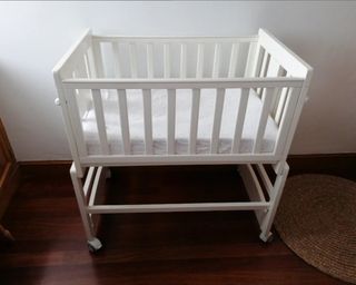 Minicuna colecho Allegra.Colchón EcusKids Organic 